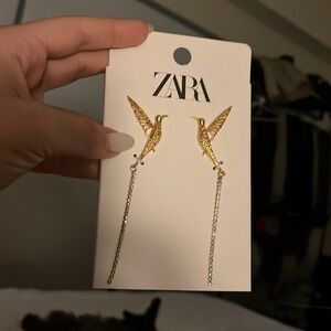 ZARA hummingbird earrings NWT